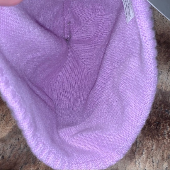 Nordstrom Rack Cashmere Pom Beanie Purple - Picture 4 of 5